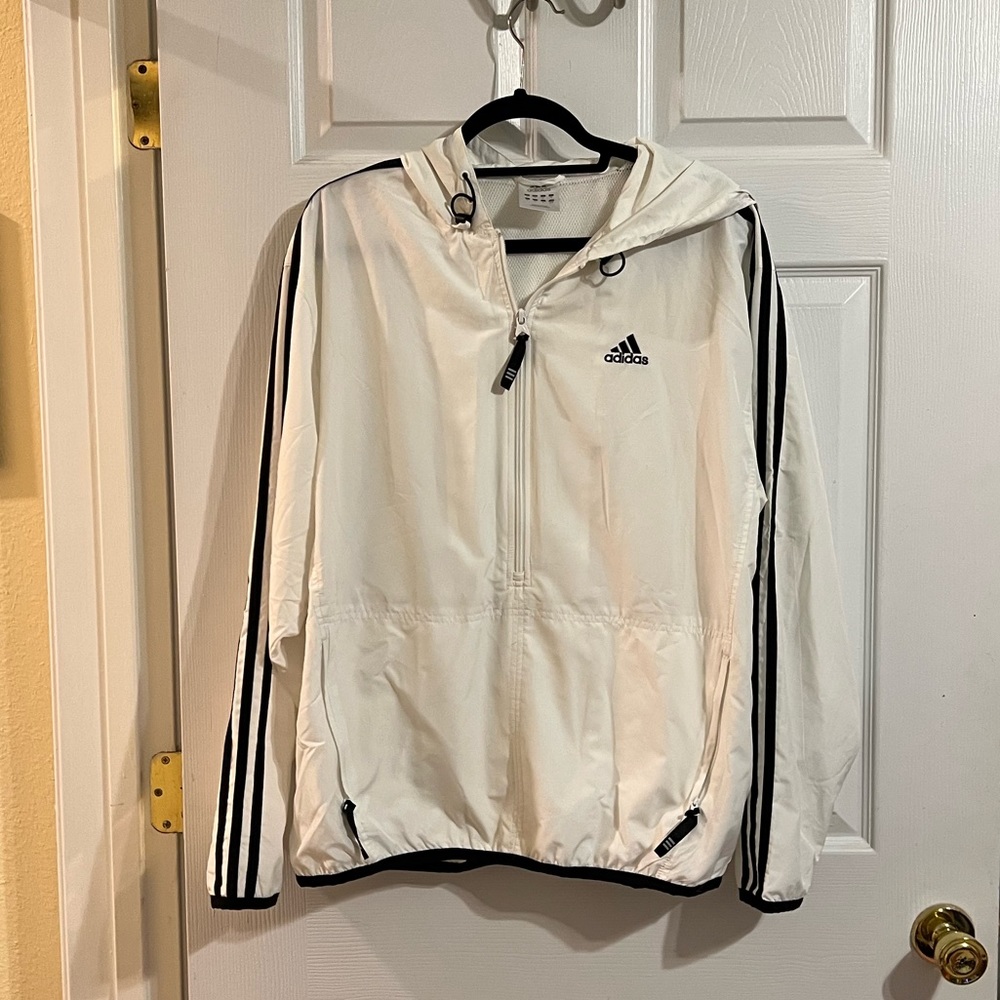 Men’s adidas half zip hooded jacket